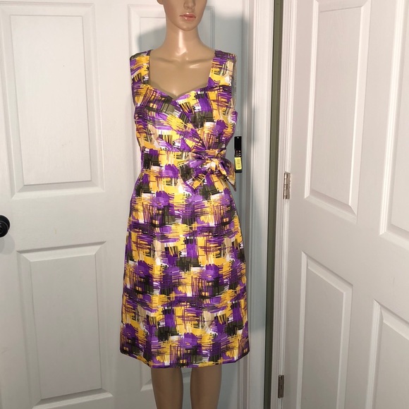 Alex Marie Dresses & Skirts - Alex Marie Yellow Print Dress. NWT. 8